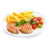 French fries with chicken