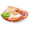 Eggs with sausages